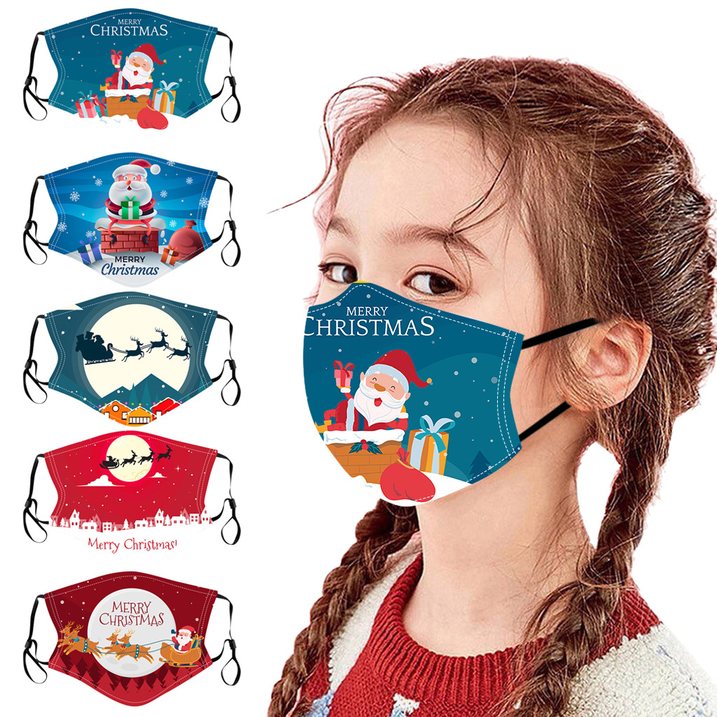 Kids 2 Layers Reusable Polyester Adjustable Mask 5