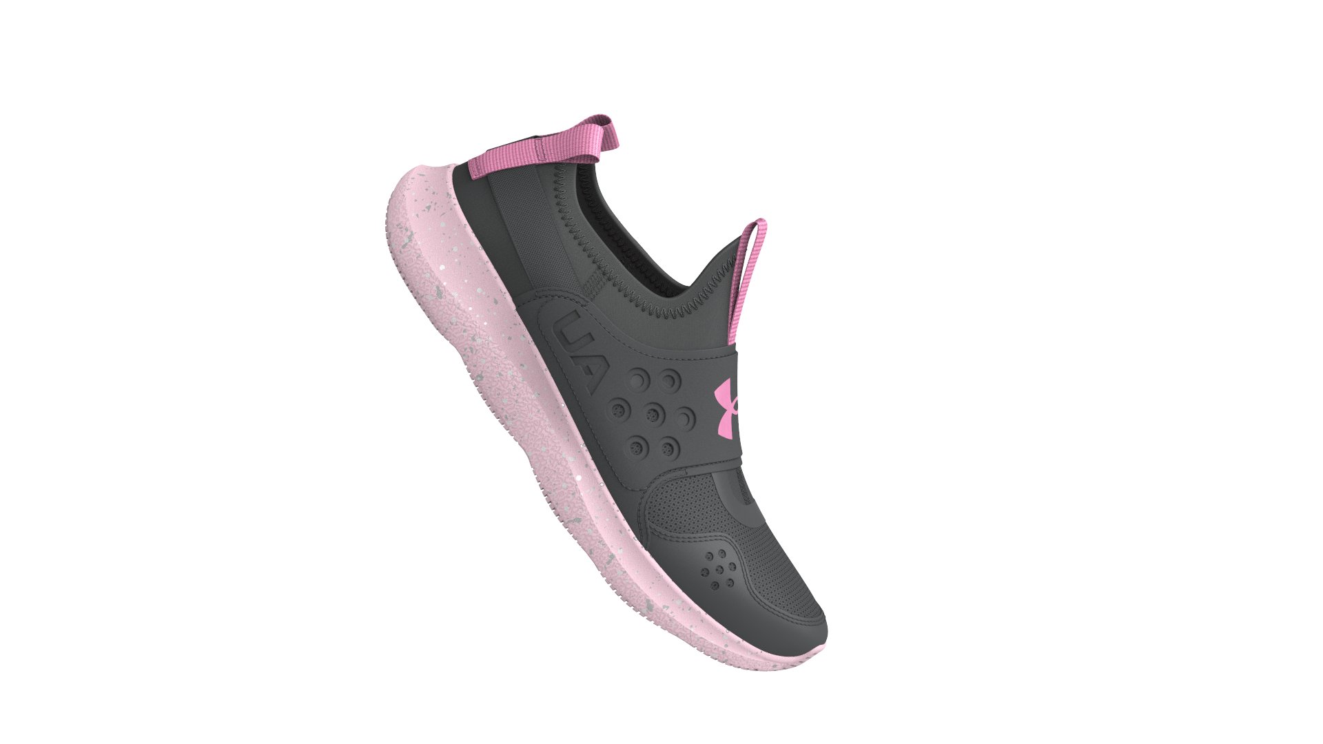 Girls' Grade School UA Runplay Speckle Running Shoes 2