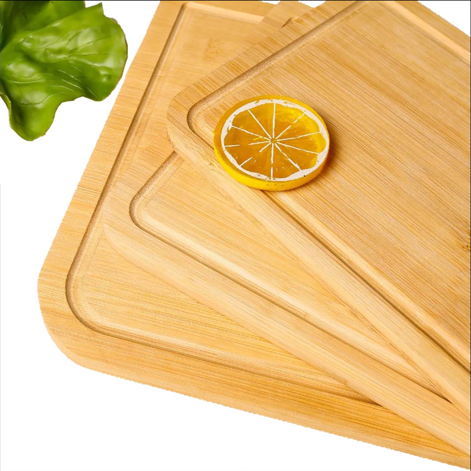 Double-Sided Household Bamboo Cutting Board w/ Groove 3