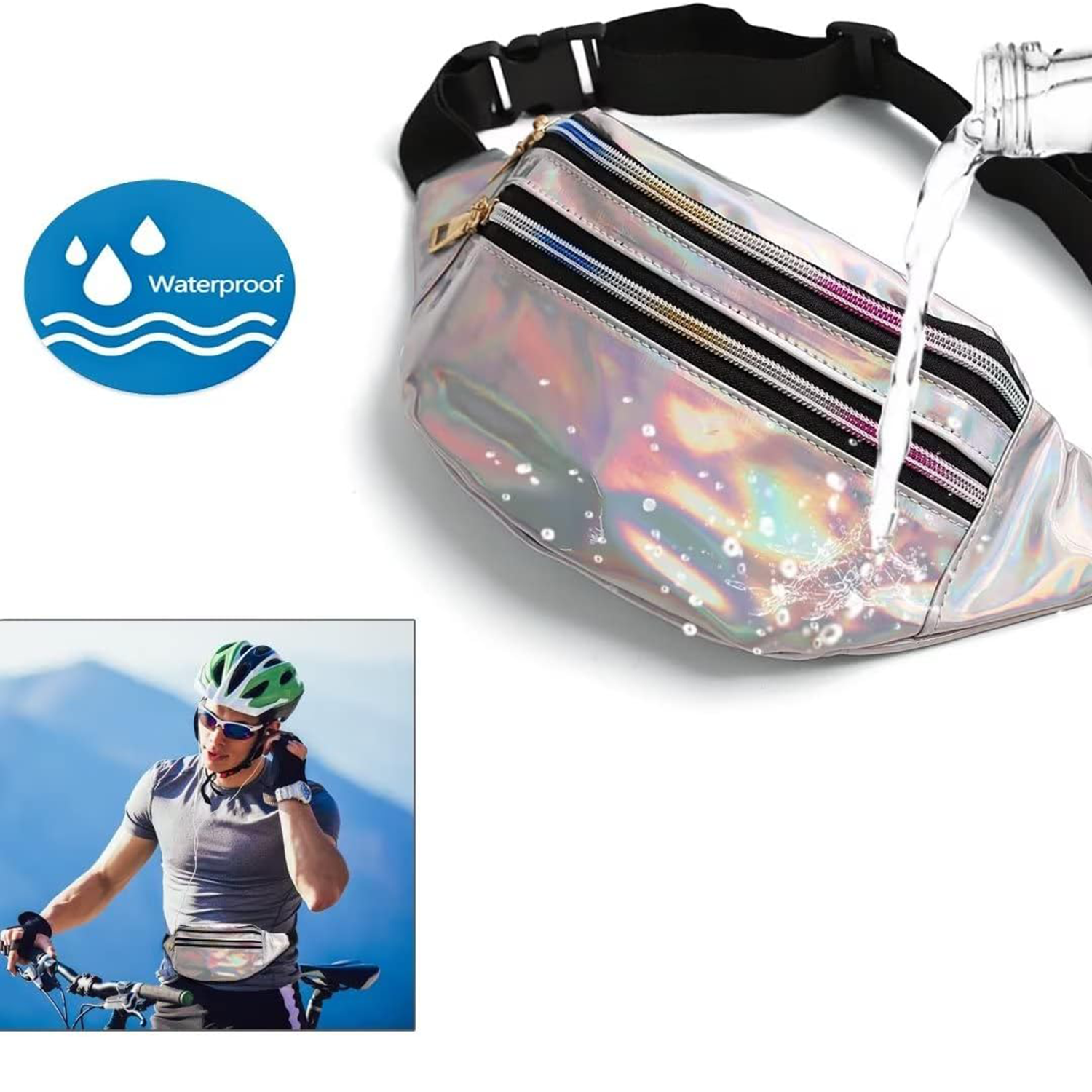 Adjustable Holographic Fanny Pack 4