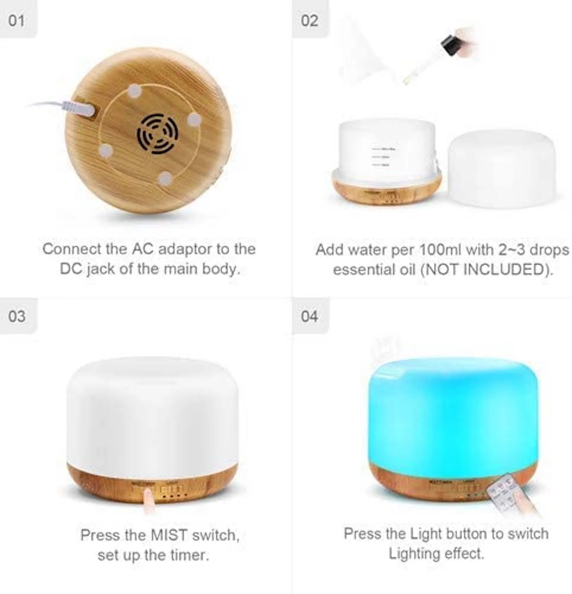 300ML 7 LED Humidifier 2