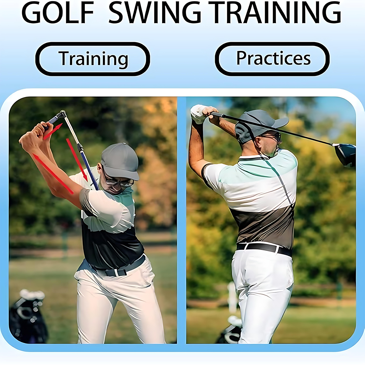 Foldable Aluminum Golf Swing Training Stick For Beginners 6