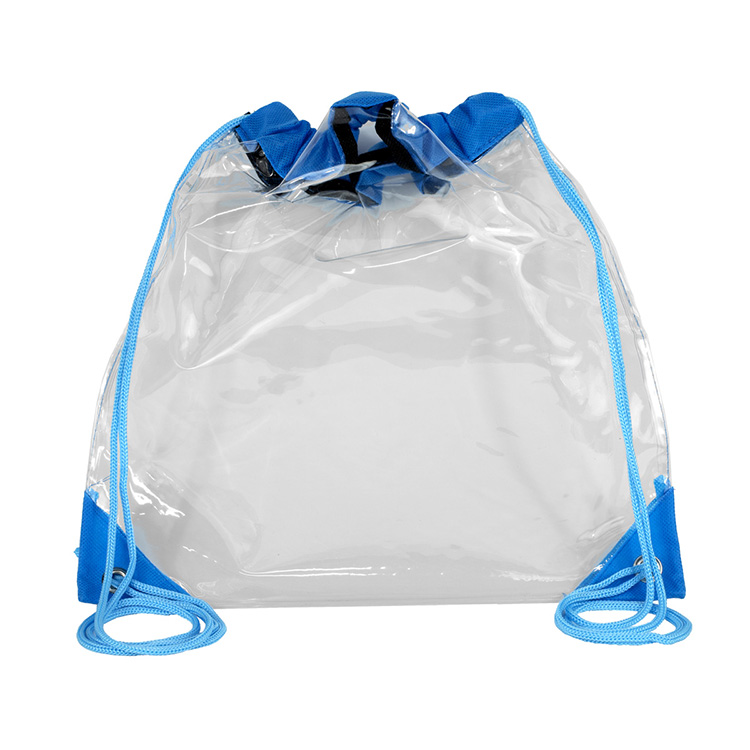 "Harris" Clear Vinyl Stadium Compliant Cinch Pack Backpack 28