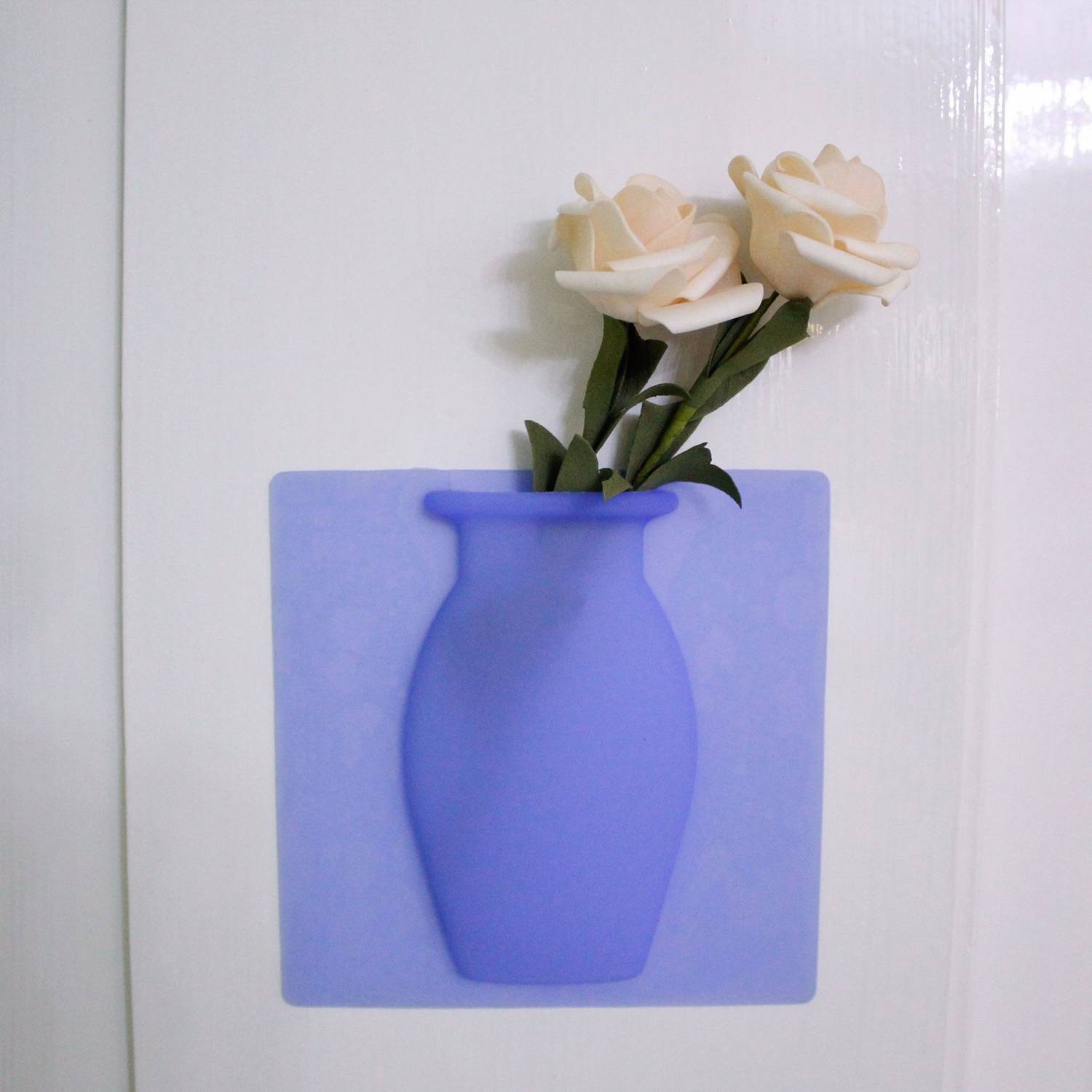 Reusable Wall-Mounted Silicone Flower Vase for Home Decor 8