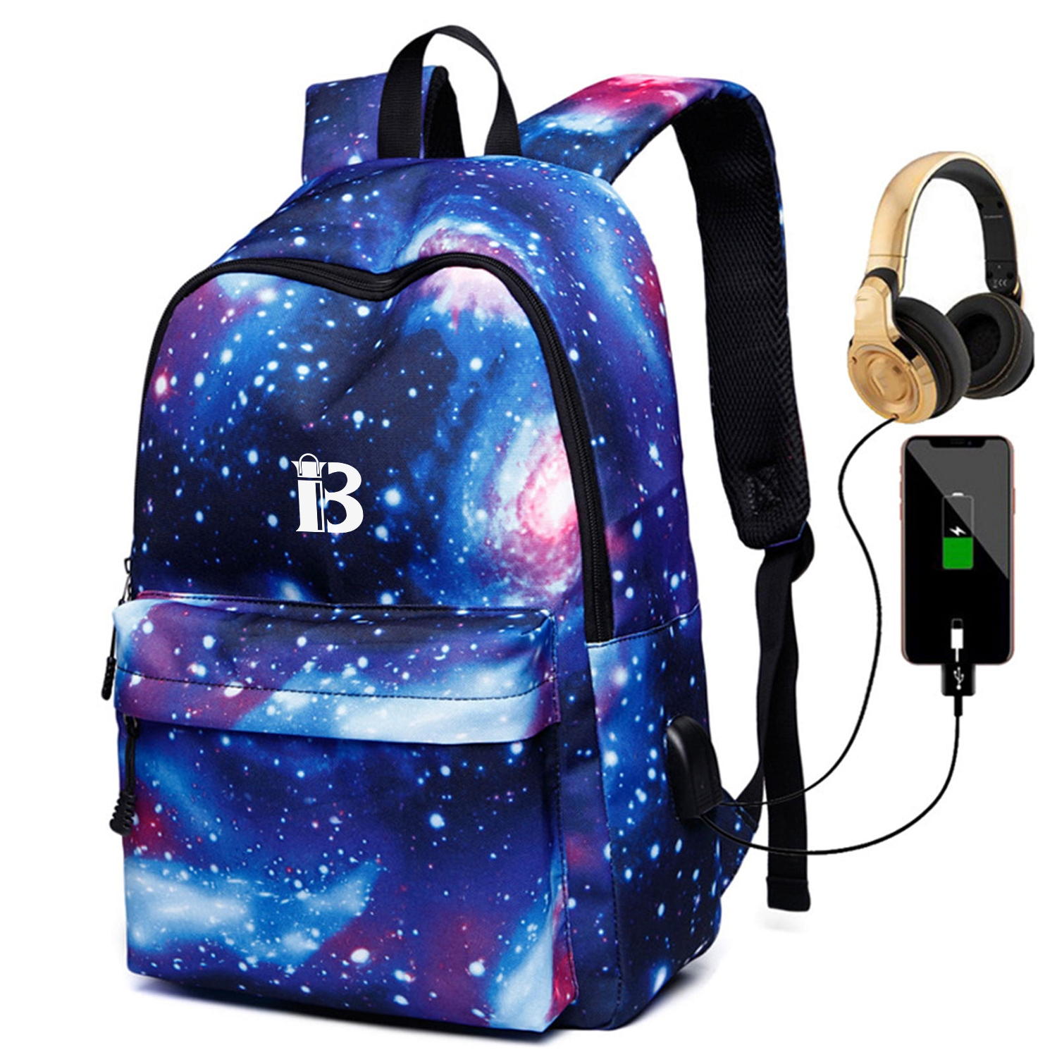 Oxford Multifunction USB Charging Backpack 4