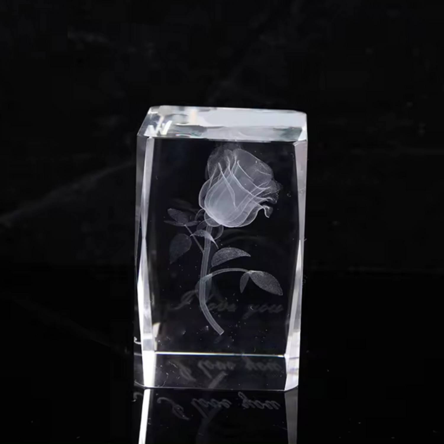3D Laser Cube Crystal Paperweight 3