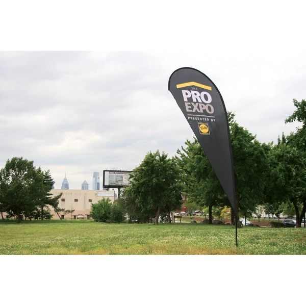 Custom Screen Sublimation Teardrop Flags 6.5' x 3' 1