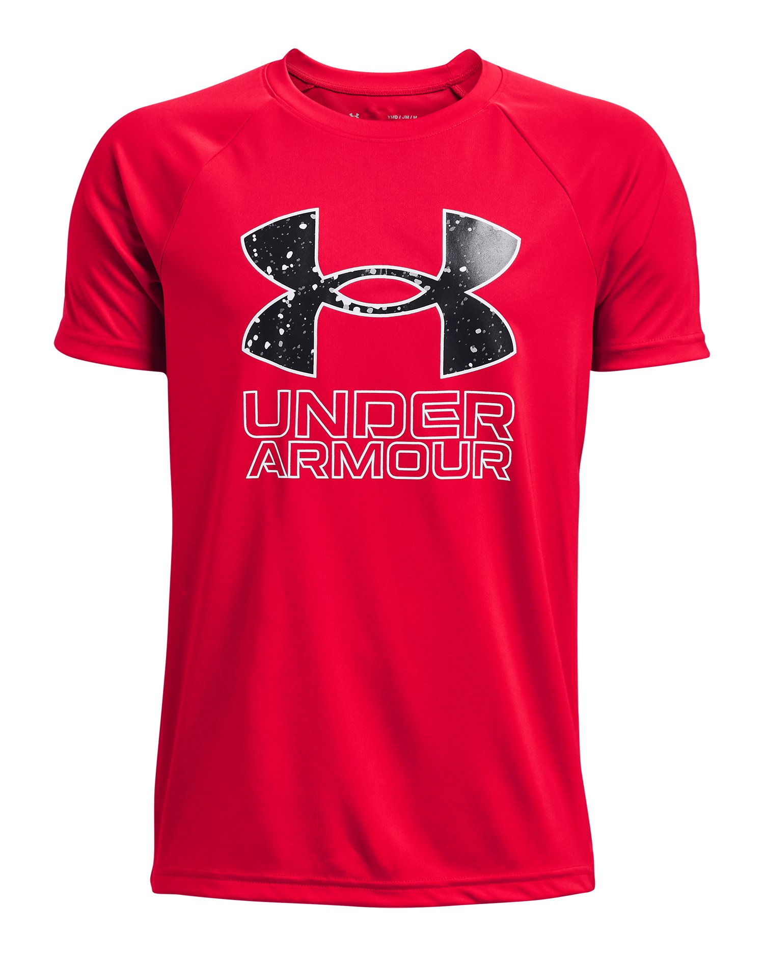 UA Tech Hybrid Print Fill Boys' Short Sleeve 15