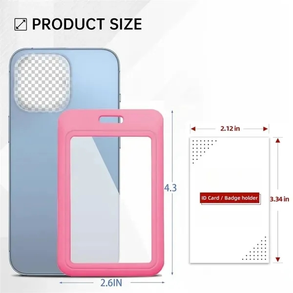 ID Badge Holder with Sliding Feature - Clear Window Design 6