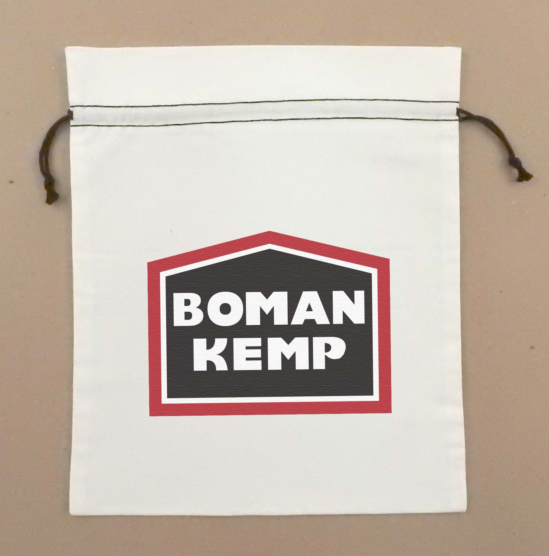 "Duplex" Cotton Double Drawstring Bag 10 x 12" 2