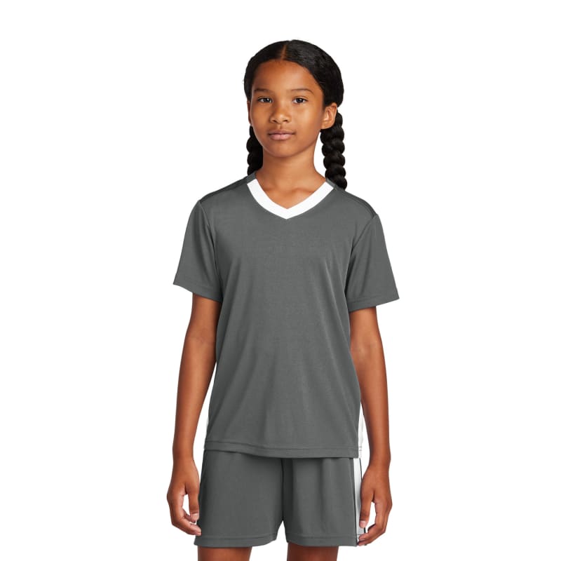 Sport-Tek Youth Competitor United V-Neck 56