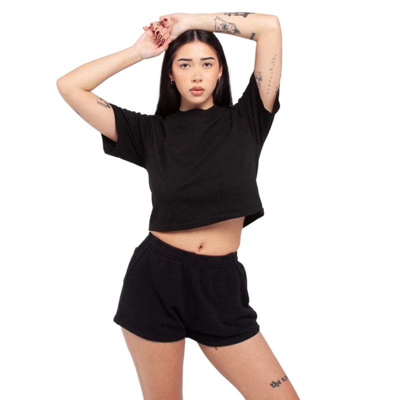 Shaka Wear Ladies' Garment Dye Crop T-Shirt 13