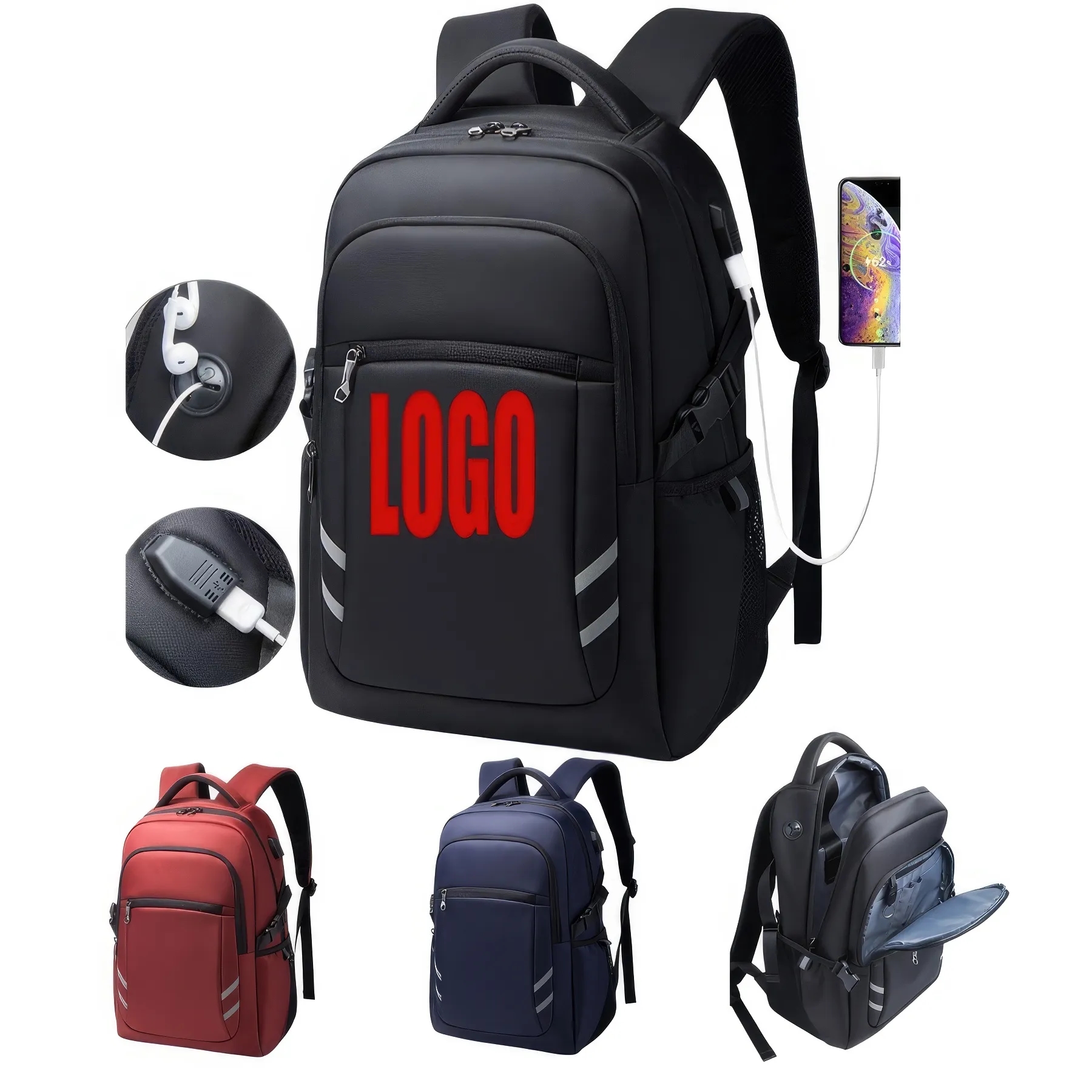 Travel Business School Laptop Backpack with USB Port 1