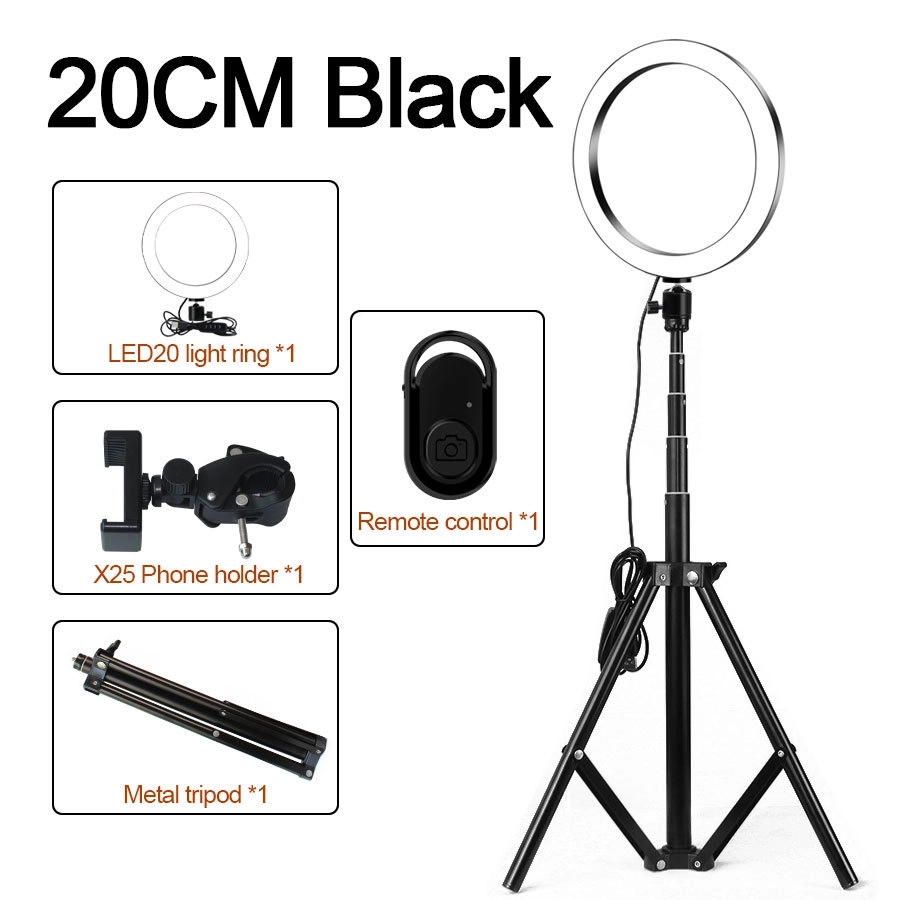 8" LED Selfie Ring Light with Tripod Stand 4