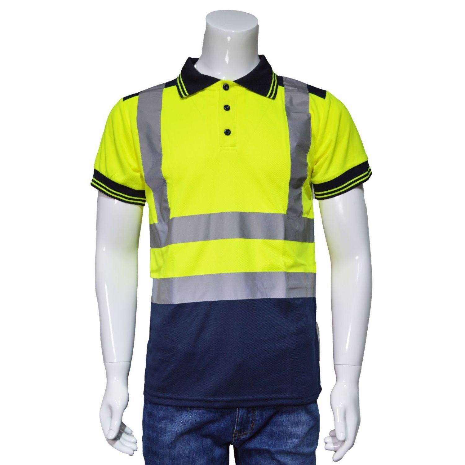 rPET Class 2 Earth-Friendly Color Block Reflective Safety Polo 5