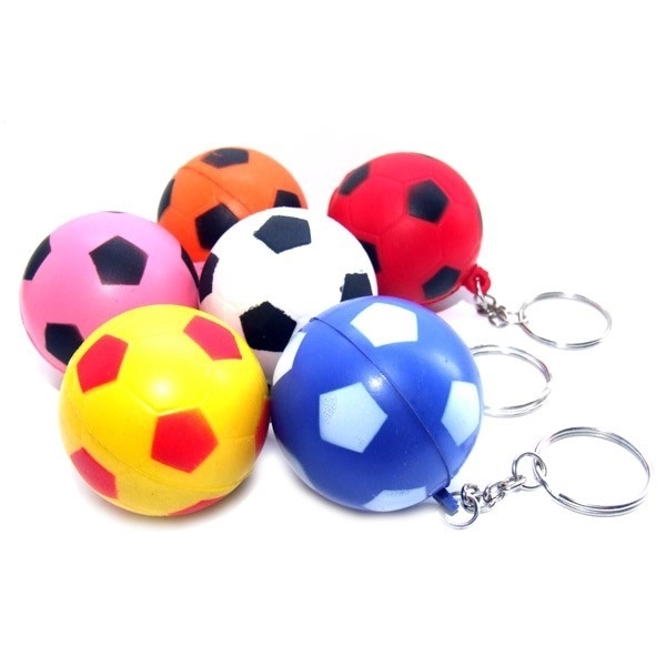 Soccer Ball Stress Reliever Keyring 1