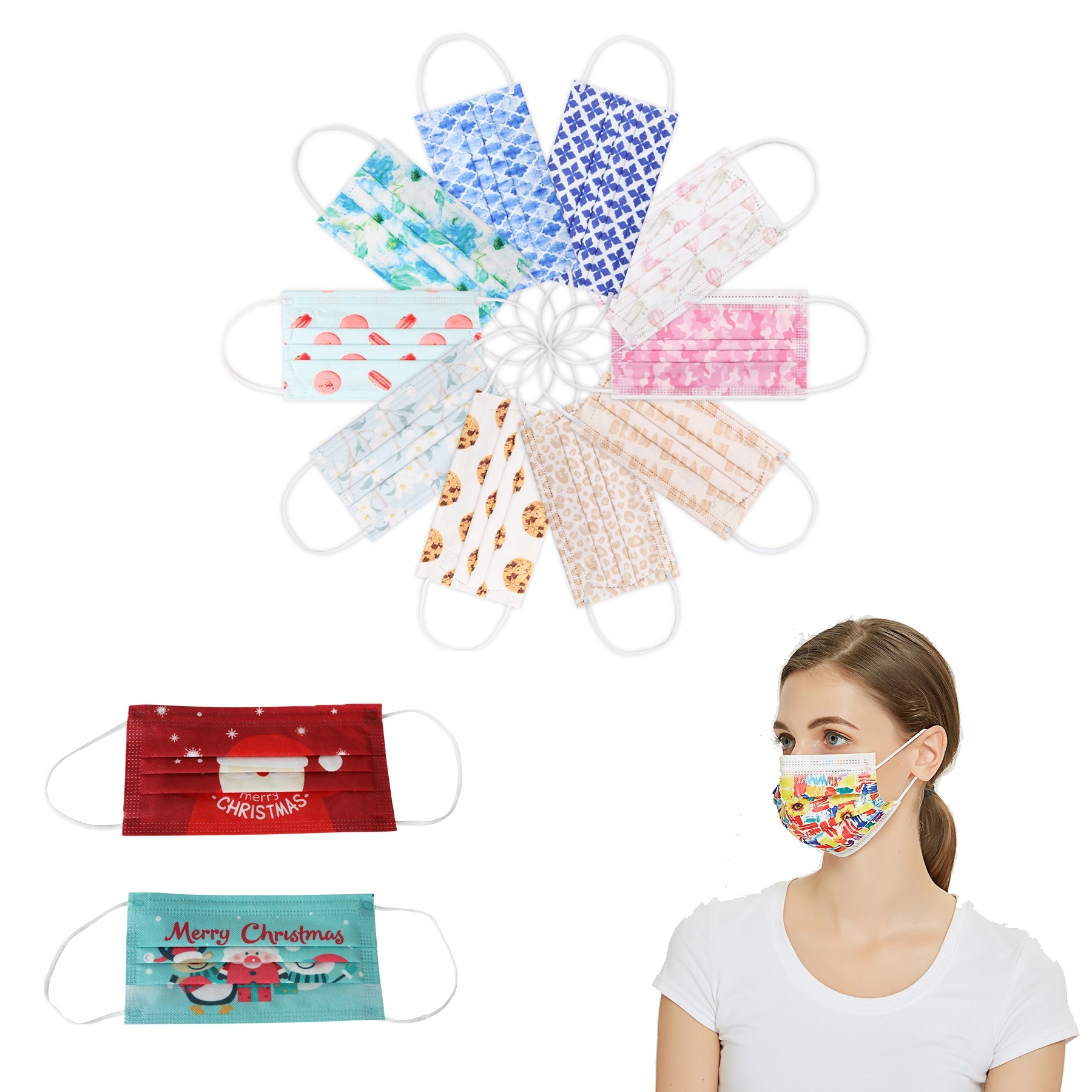 Custom Imprint Disposable Face Masks 1