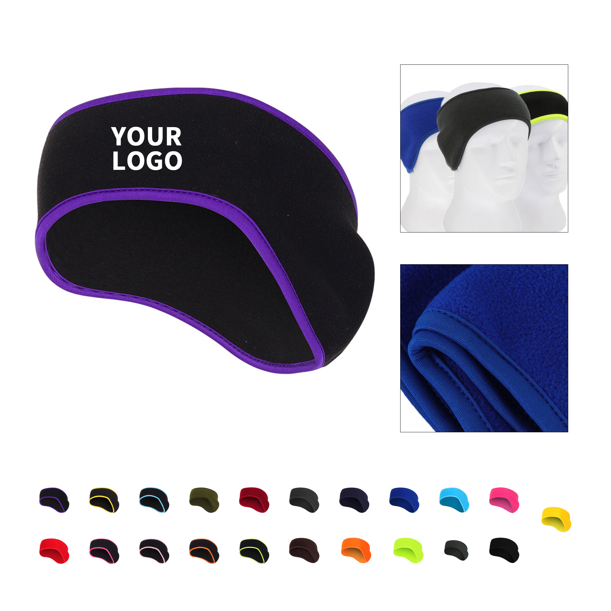 Polar Fleece Contoured Ear Warmer Headband 7