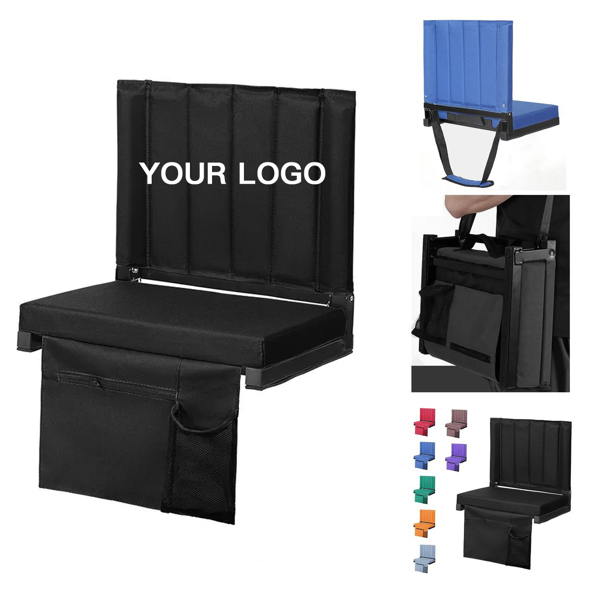 Foldable Stadium Seat With Cushioned Back Support 10