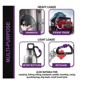 Multifunctional Top-grade Aerospace Aluminum Carabiner Clip 3