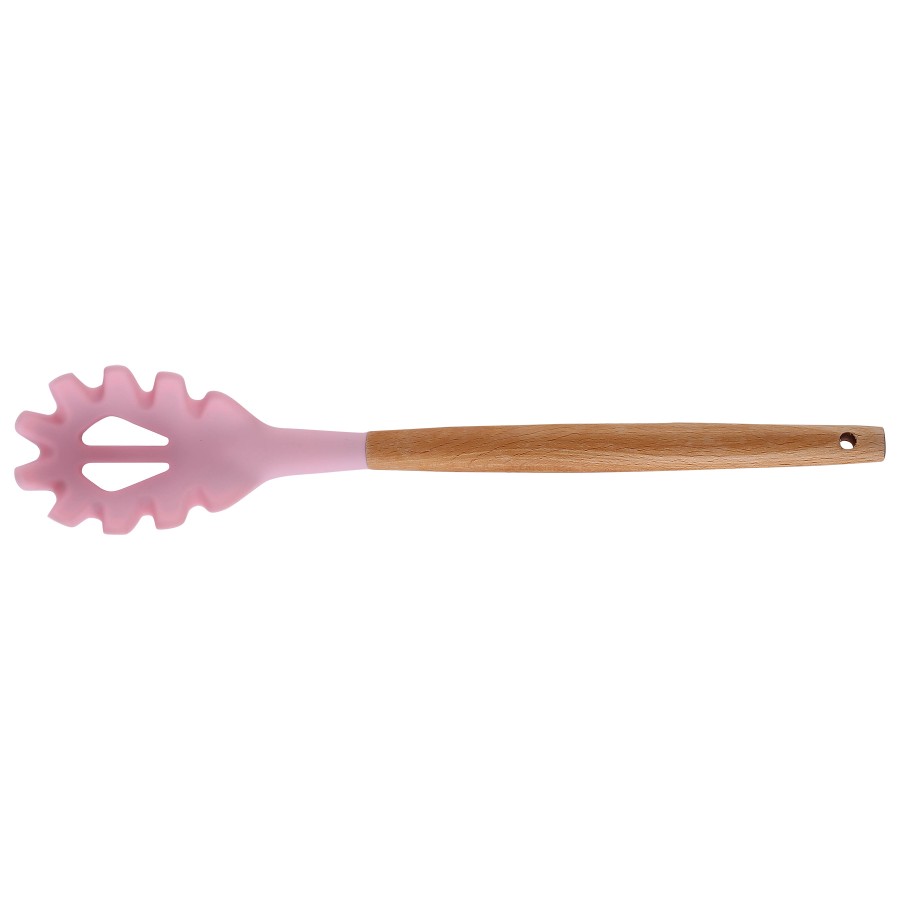 Silicone Cooking or Serving Utensil with Wooden Handle – Sold Individually or as a Set 24