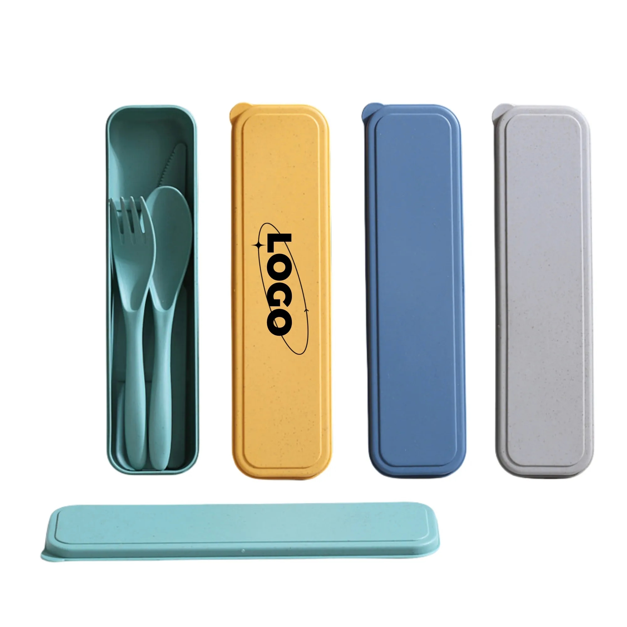 MOQ50 Portable Wheat Utensils Set with Case 2