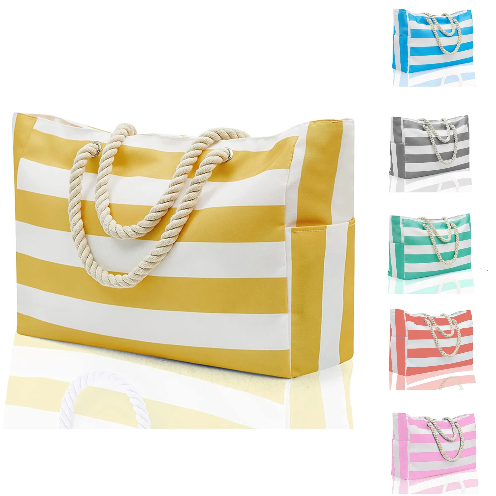 Sand Proof Waterproof Large Beach Tote Bag