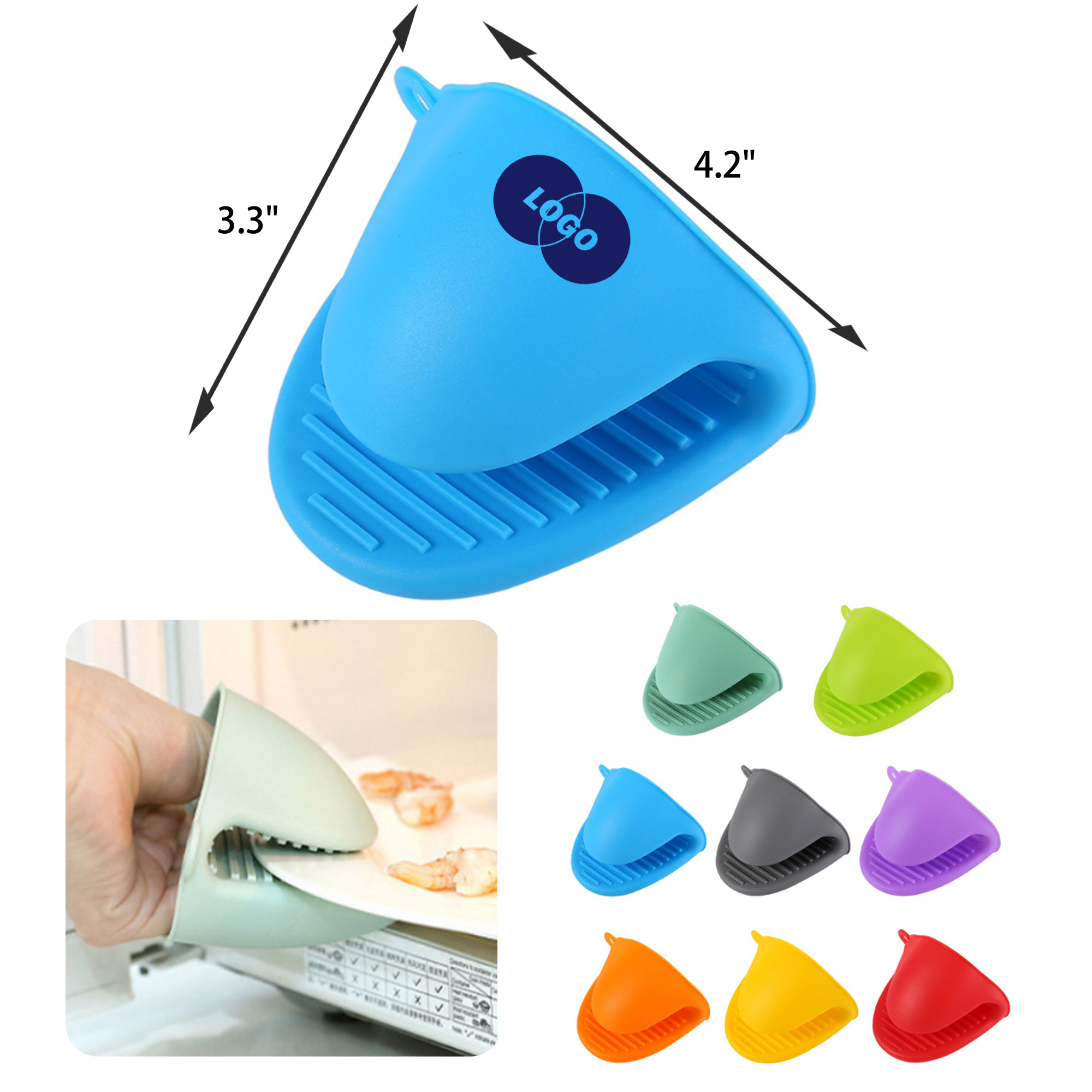 MOQ 50 PCS Durable Silicone Cooking Pinch Mitt 9