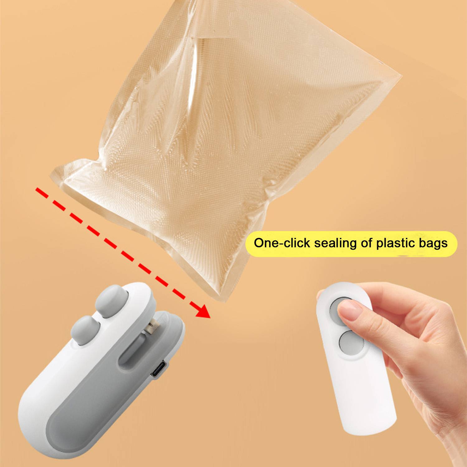Heat Seal with Cutter Plastic On-the-go snack closure clip 5