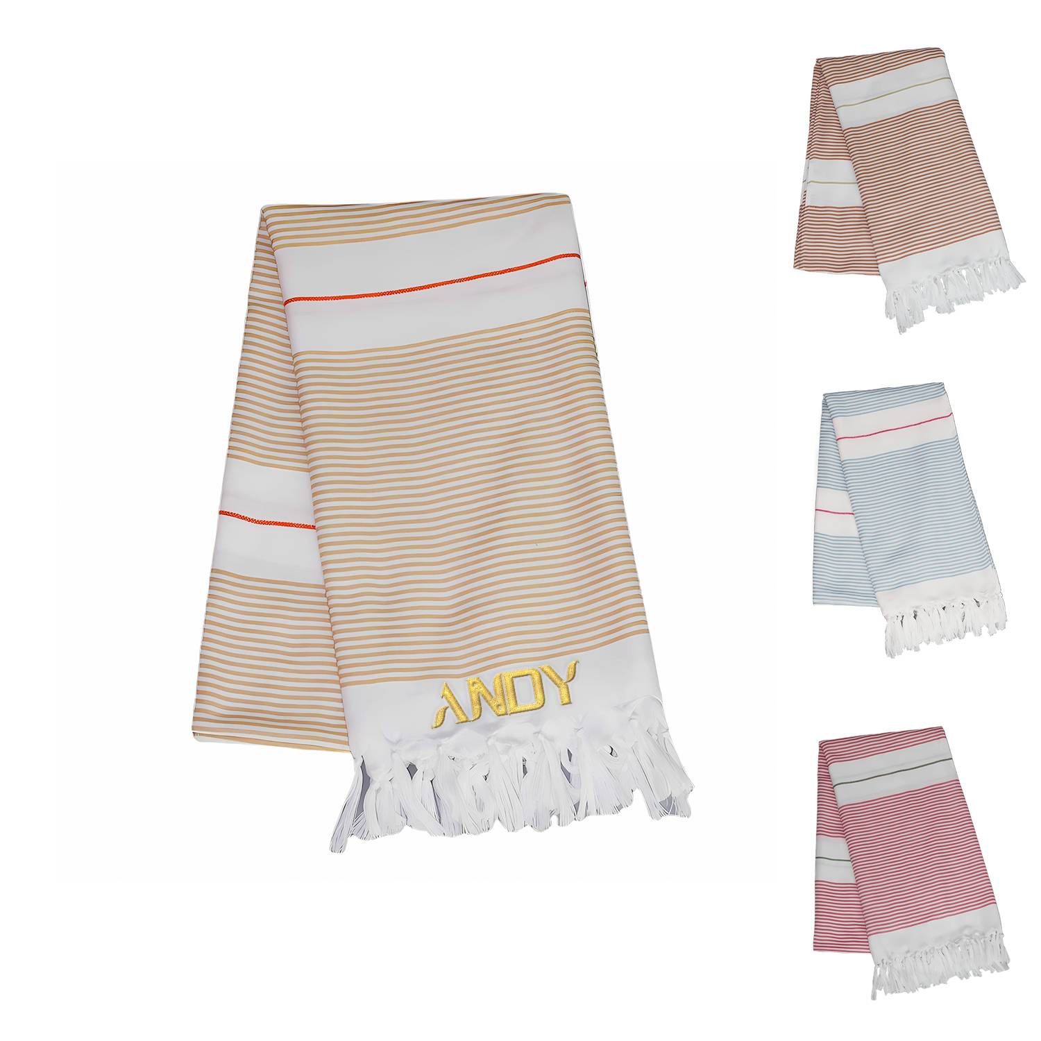 Turkish Tassel Striped Beach Towel 6