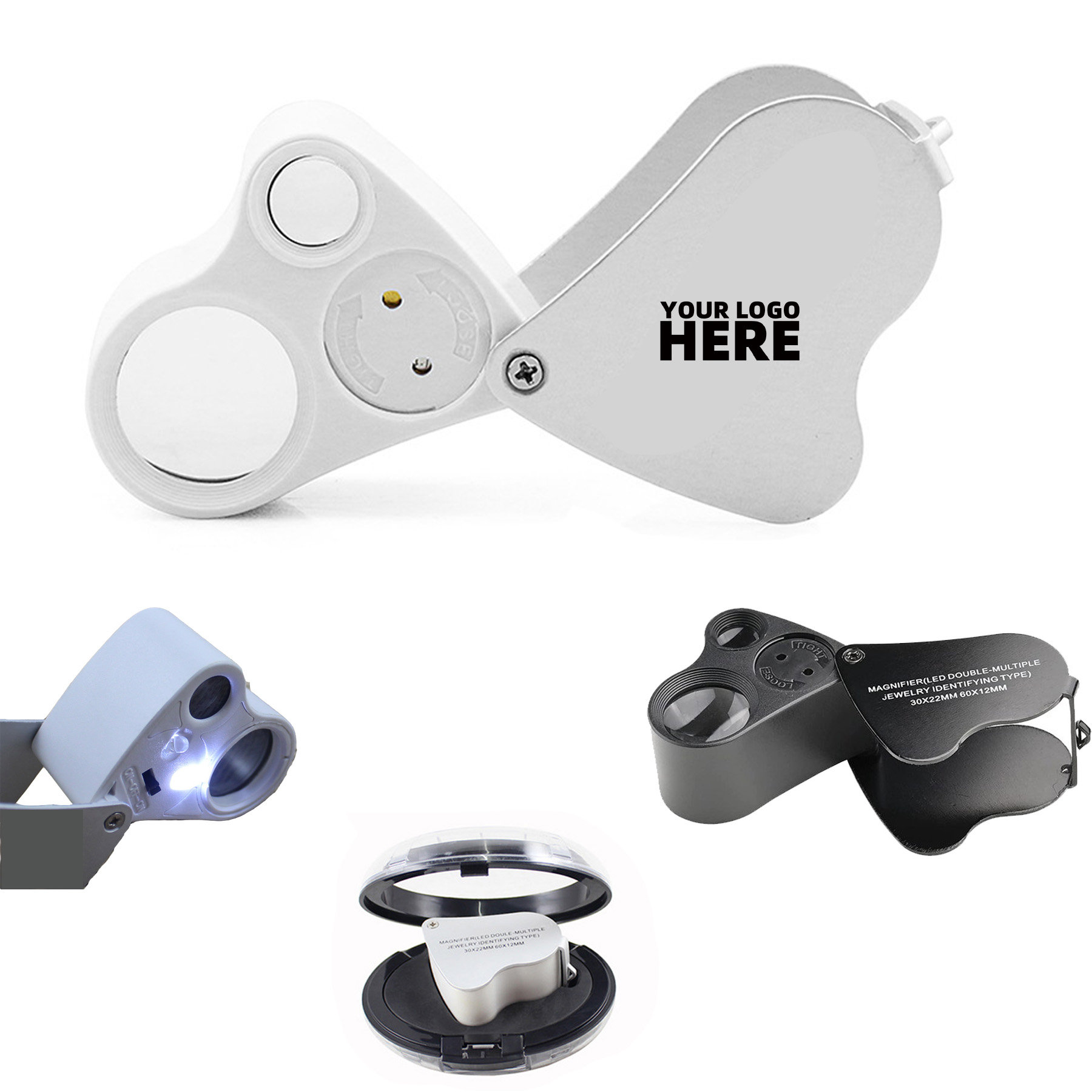 Rotatable Jewelry Led 30X 60X Magnifier Loupe 2