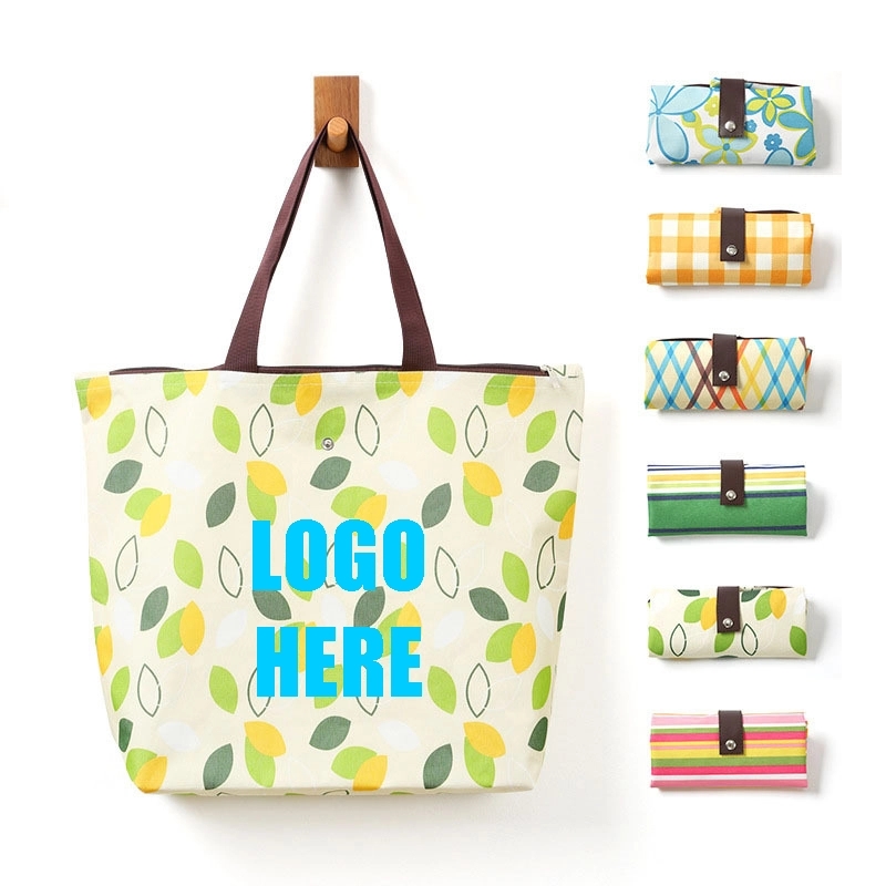 Custom Folding Oxford Fabric Shopping Bag, custom tote bag with logo imprint 6