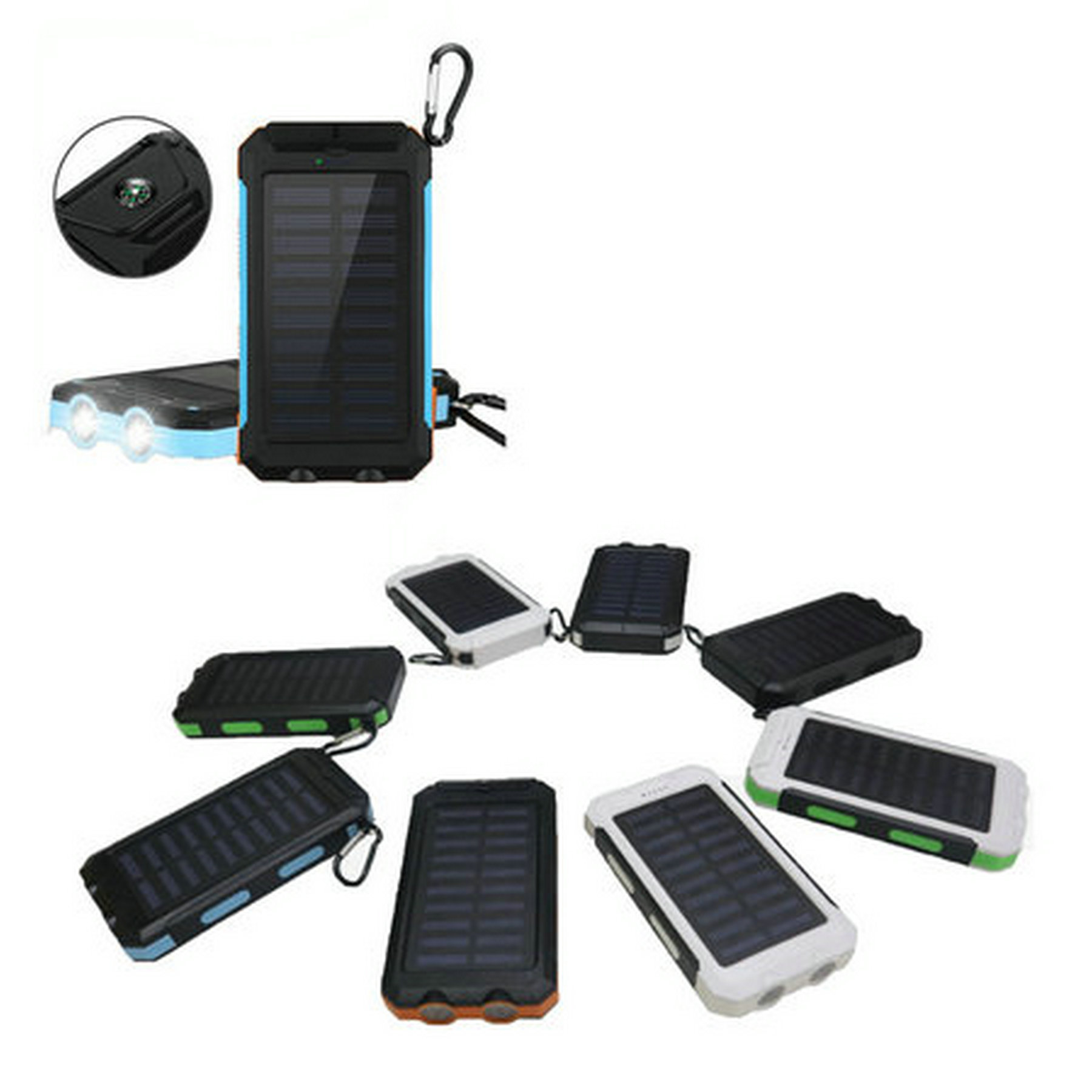 Solar Power Bank with LED Light 2