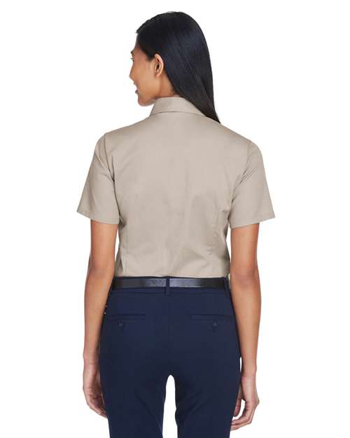 Women's Easy Blend™ Short Sleeve Twill Dress Shirt with Stain-Release - M500SW 5