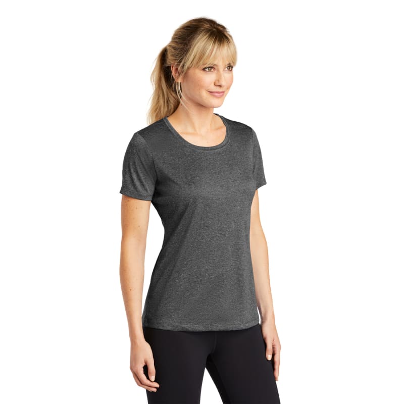 Sport-Tek Women's Heather Contender Scoop Neck Tee. 54