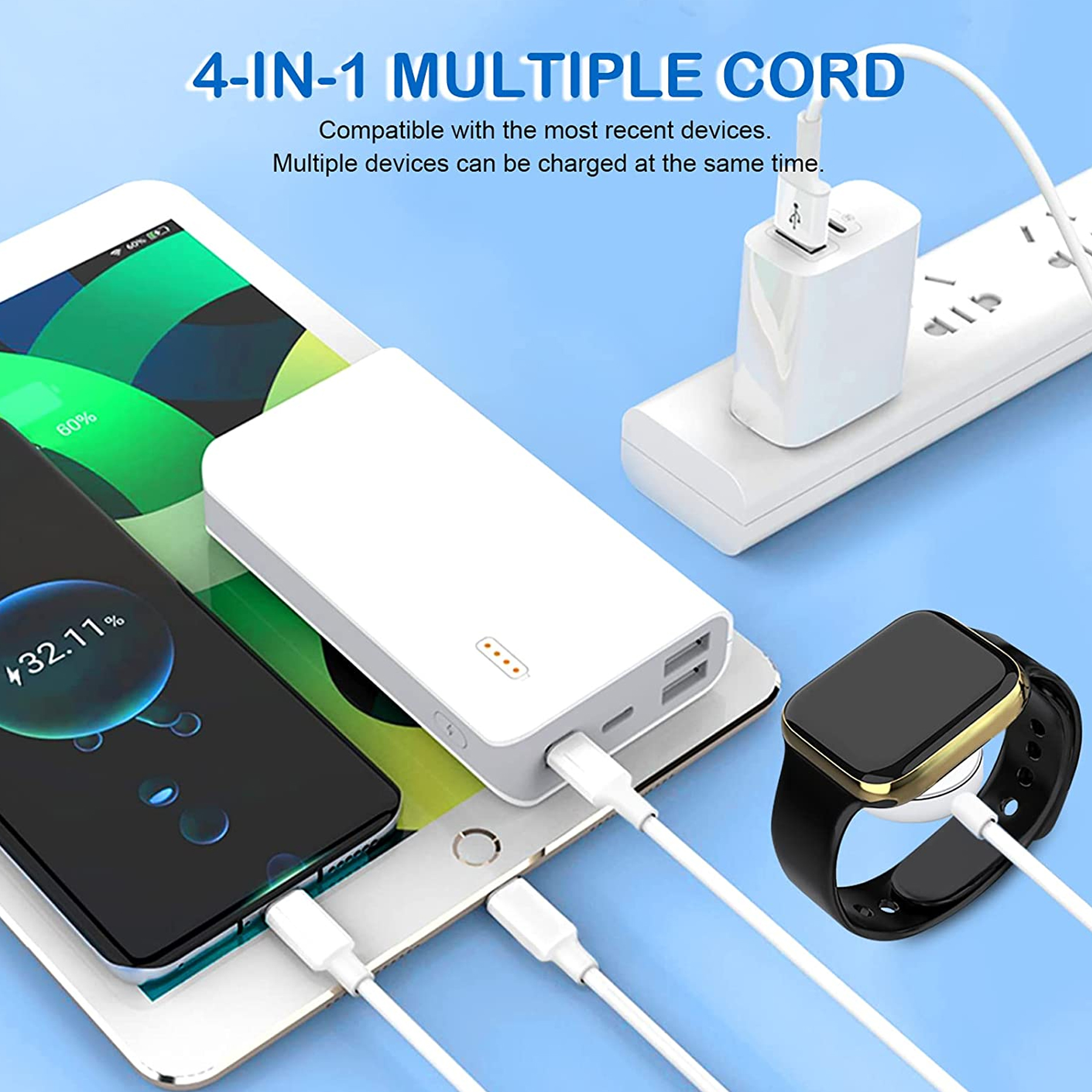 4 in 1 Portable Smart Charging Cable 3