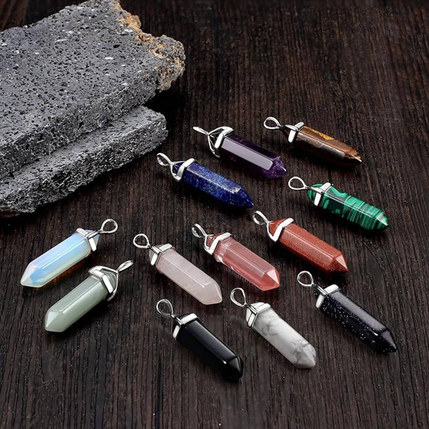 Hexagonal Crystal Pendant Necklace 5