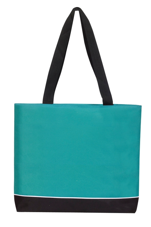 Zipper Shoulder Tote Bag with Full Top Zipper Gusset