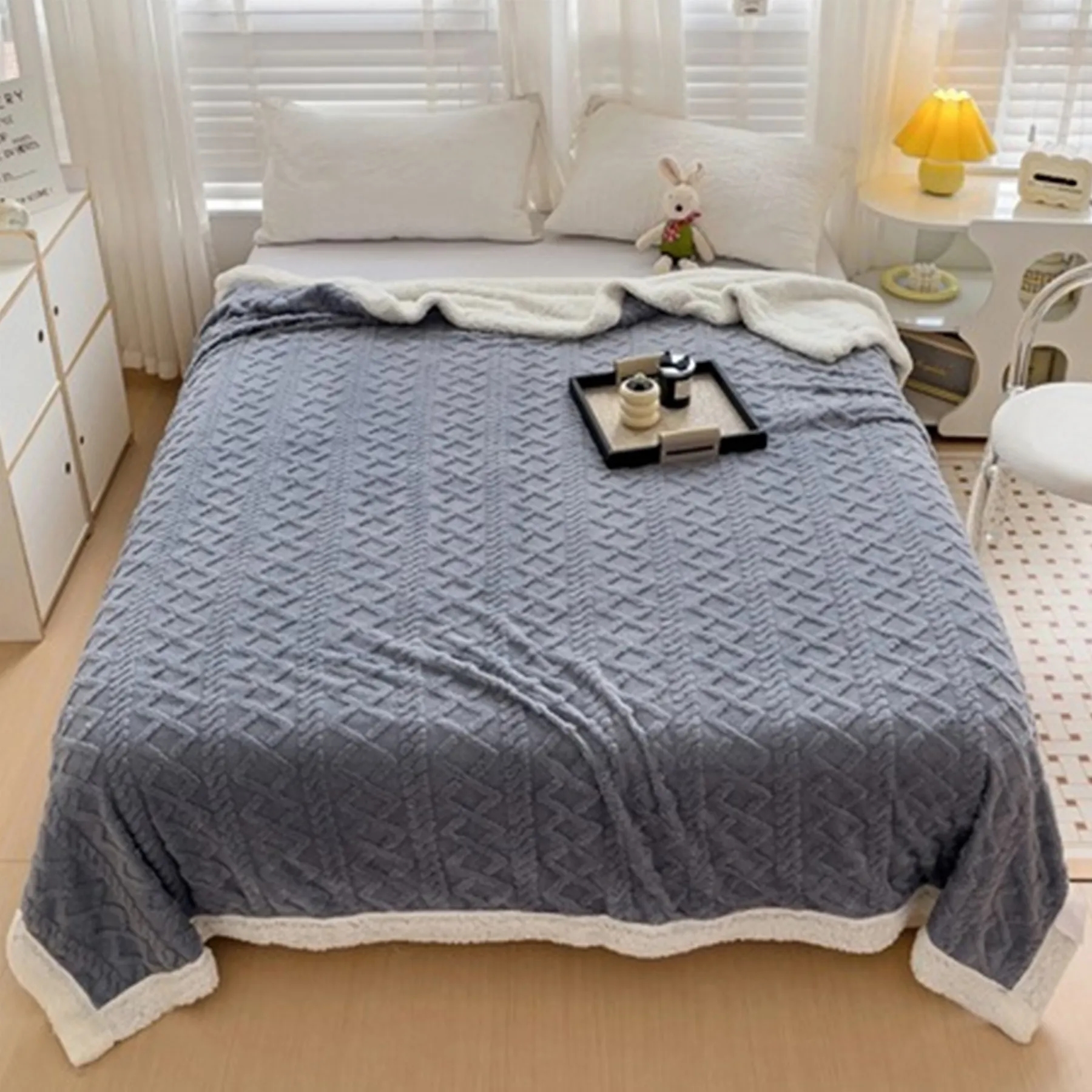 Sherpa Throw Blanket 1