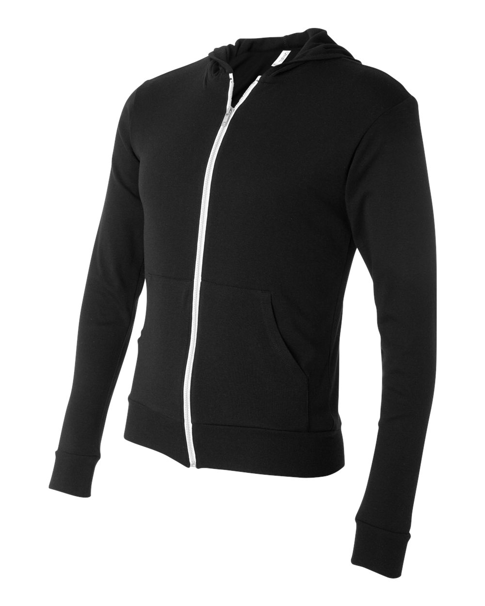 Unisex Triblend Lightweight Full-Zip Hooded Long Sleeve Tee - 3939 9