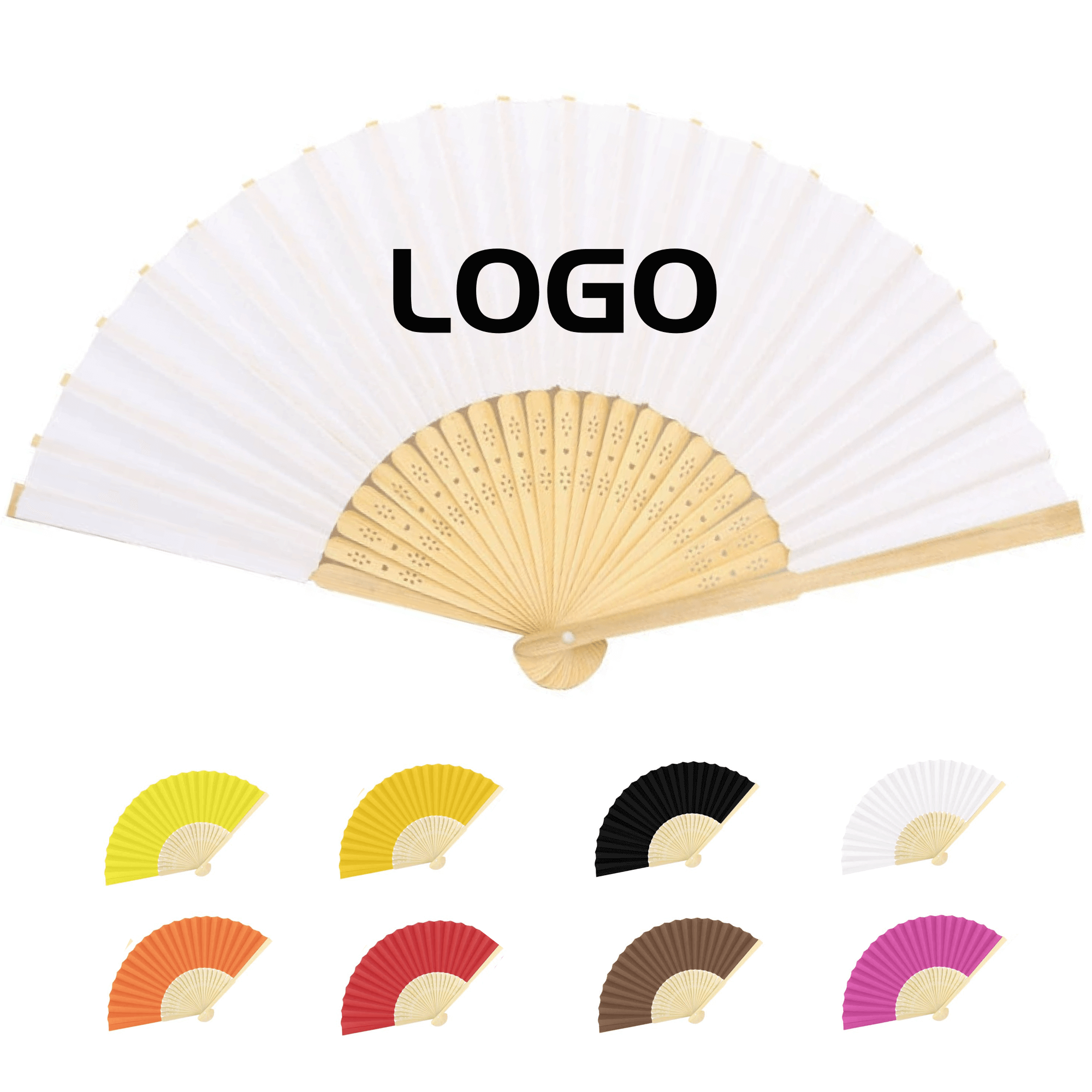 8" Handheld Folded Fan 2