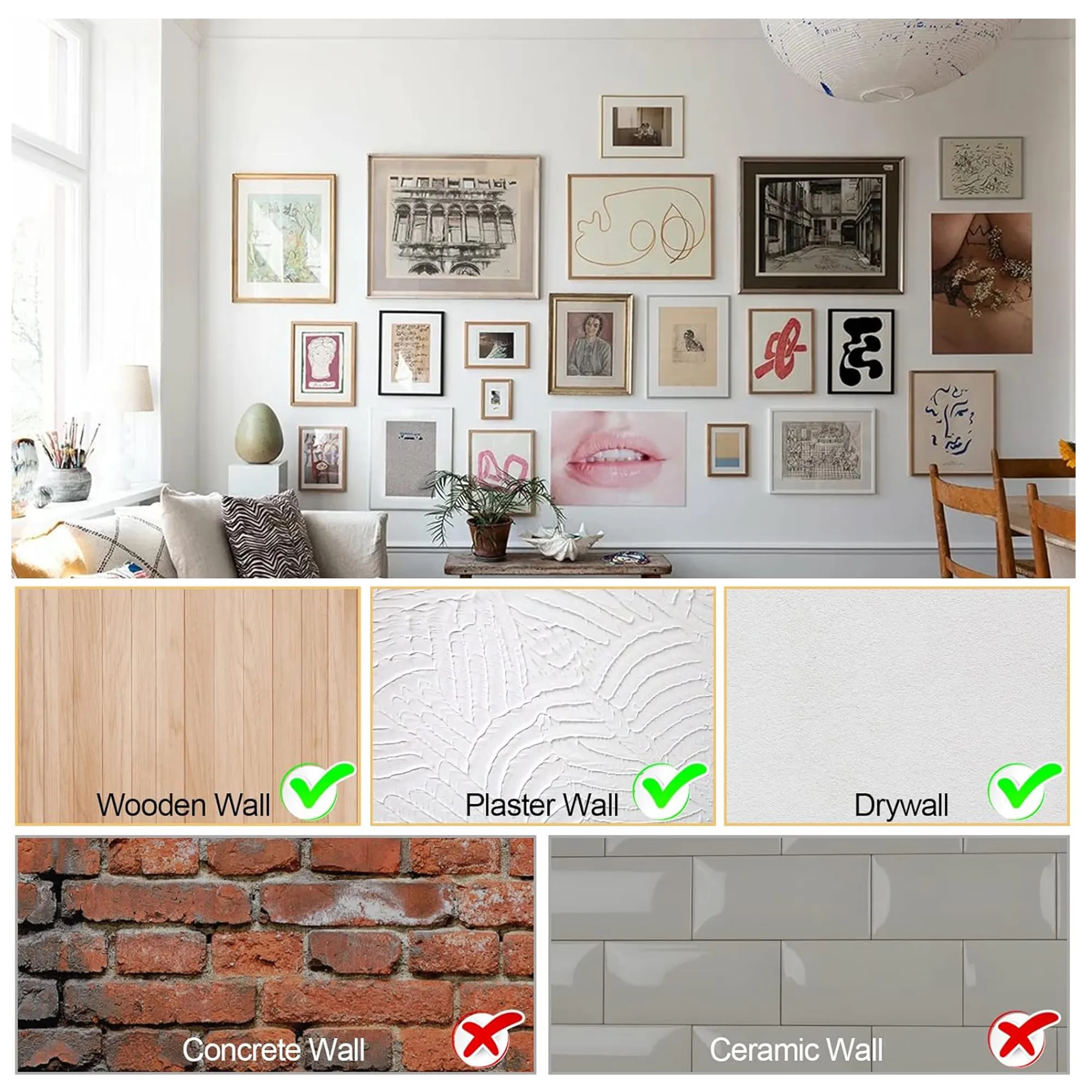 100-Pack Adhesive Wall Hooks 7