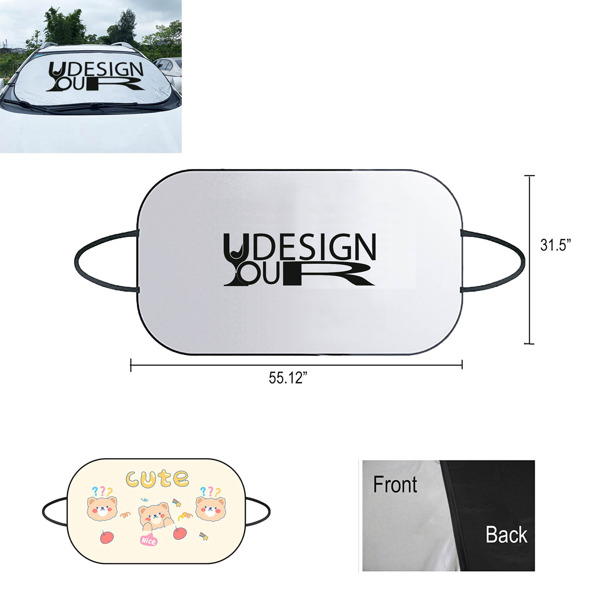 Magic Foldable Universal Folding Car Sunshade MOQ10 2