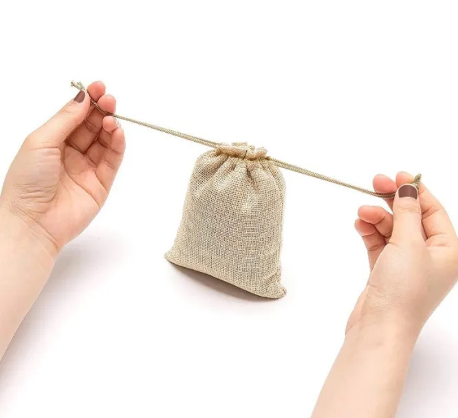 Jute Drawstring Bags - Non Printed 6