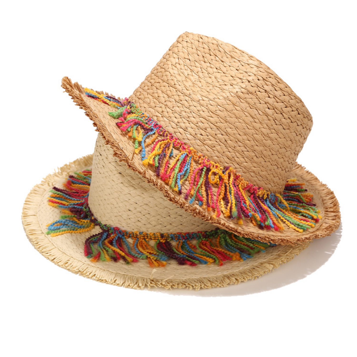 Colored Tassel Summer Straw Hat 4
