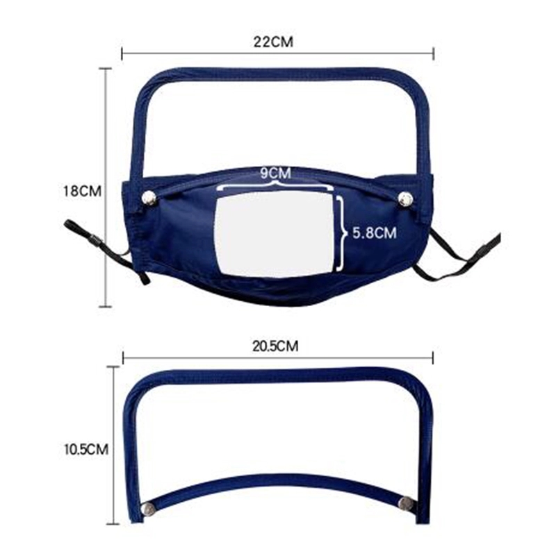Face Mask with Detachable Clear Eye Shield and Mouth Window 4