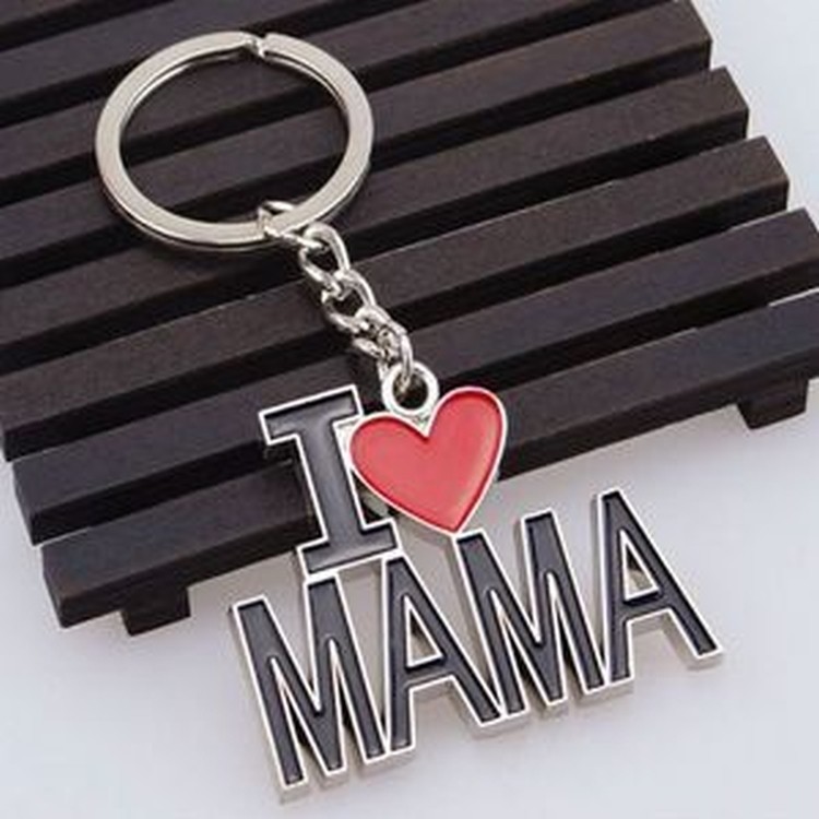 I Love Mama Metal Key Chain 2