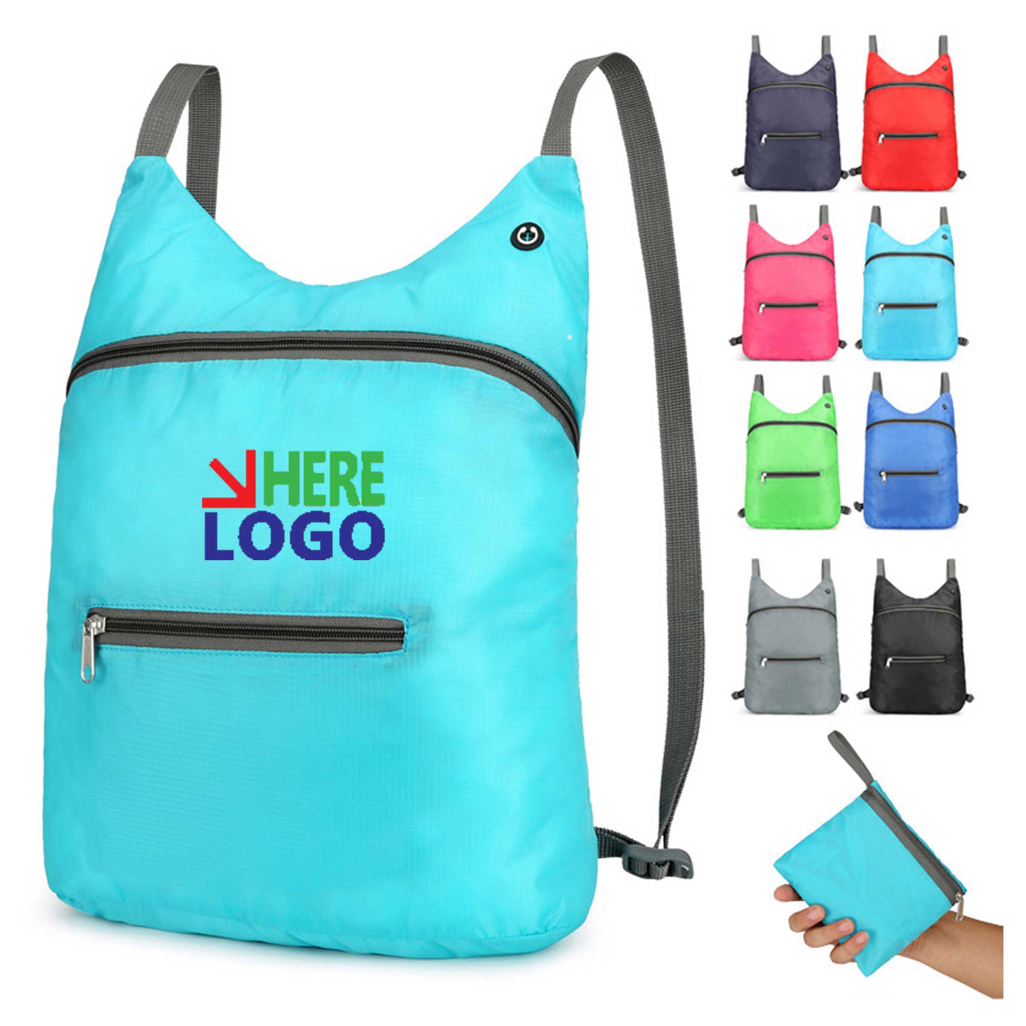 MOQ20 Water Resistant Lightweight Packable Backpack 2