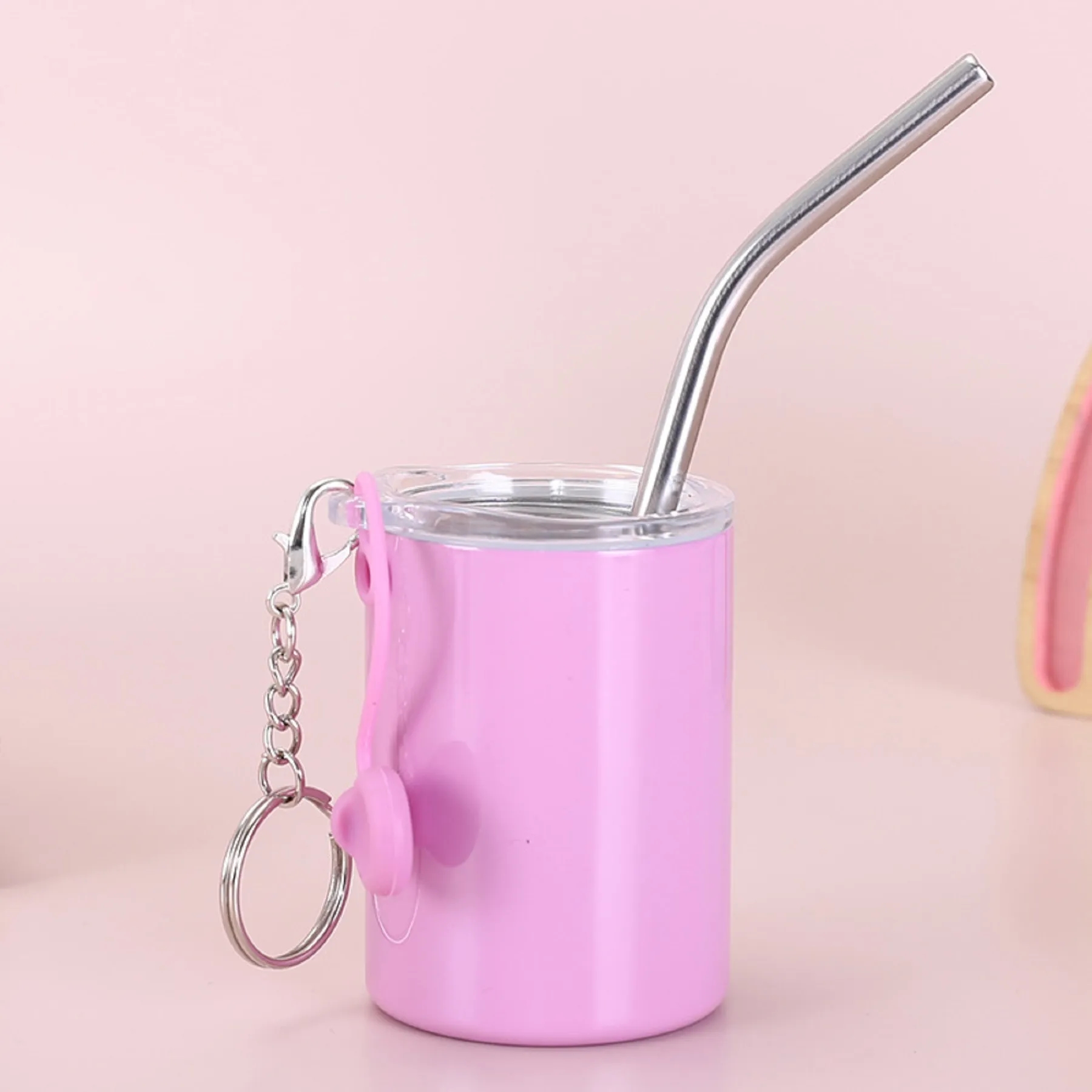 Double Wall 3 oz Metal Mini Tumbler with Straw Lid 3
