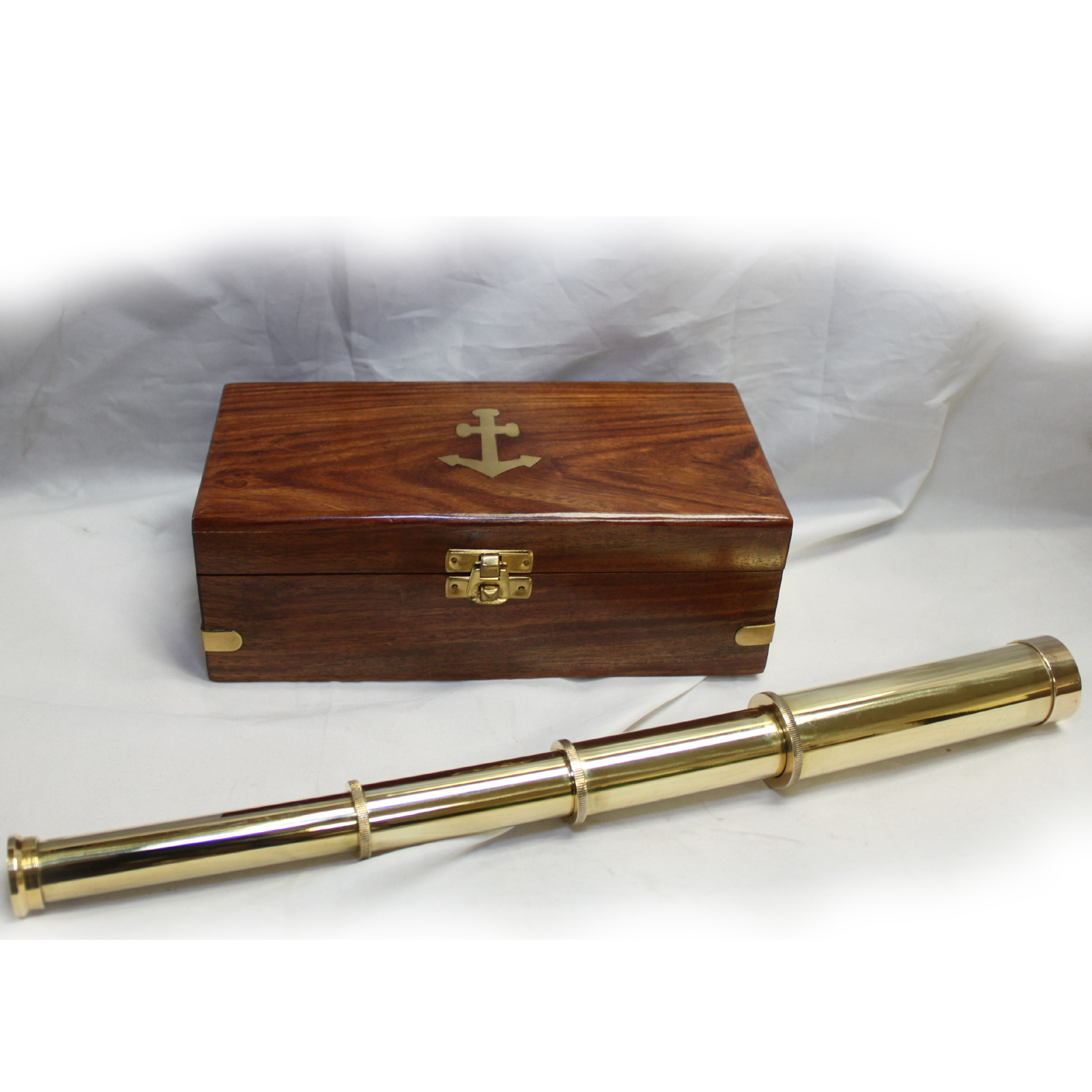 Deluxe Brass Telescope in Teak wood Box 1